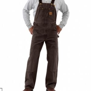 Carhartt R06 SANDSTONE BIB OVERALL UNLINED men's sz 40 x 30